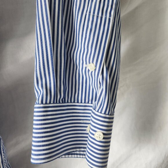 Lauren Ralph Lauren Striped Shirt 17.5  - 34/35 100% Cotton - Picture 7 of 7